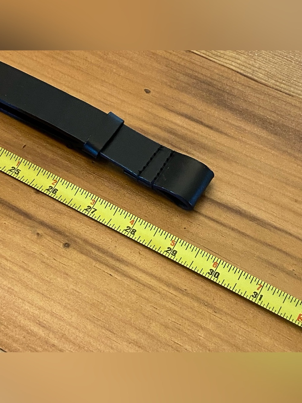 CHICO'S / Black Leather Silver Buckle Adjustable Belt - Picture 9 of 14